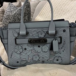 Coach Sachel Floral Appliqué